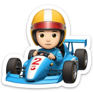 Formula racer sticker
