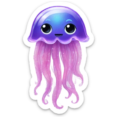 Jellyfish in a sparkly dress sticker