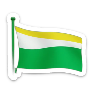 Kashmir flag with yellow and green color pattern  sticker