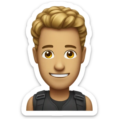 Guy smirking  sticker