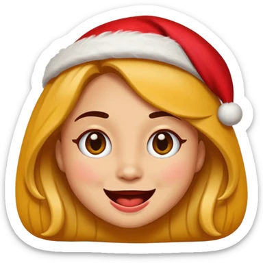 Kaitlyn Santa Juana as an emoji, apple style, cheerful, medium skin tone sticker
