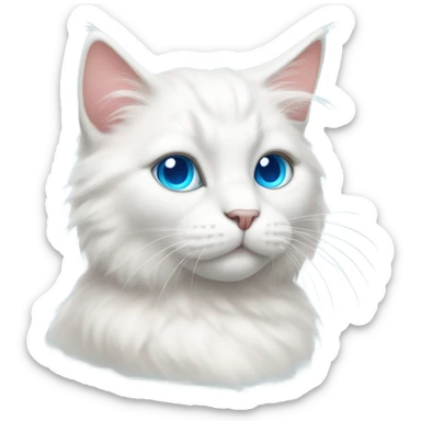 White Cat sticker