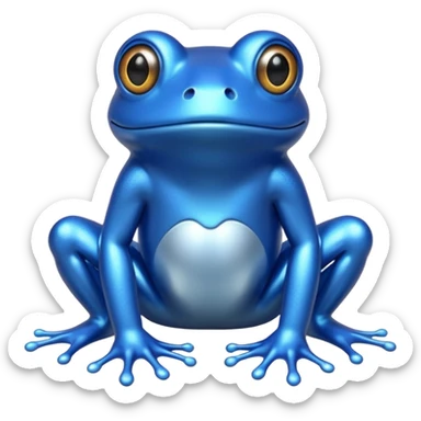 bionic blue frog sticker