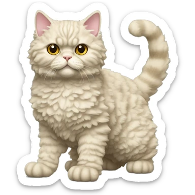 Selkirk Rex Cat Full Body sticker