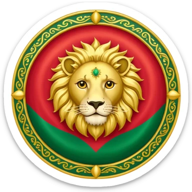 Sun and lion flag iran sticker