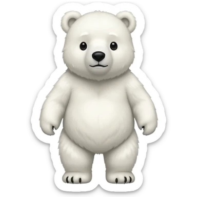 White Bear standing  sticker