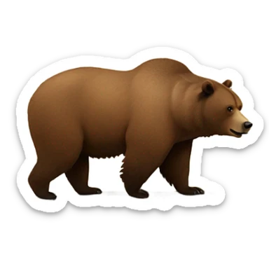 Grizzly bear riding a buffalo  sticker