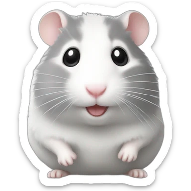 Light gray hamster sticker