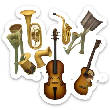 a garden that looks like instruments sticker