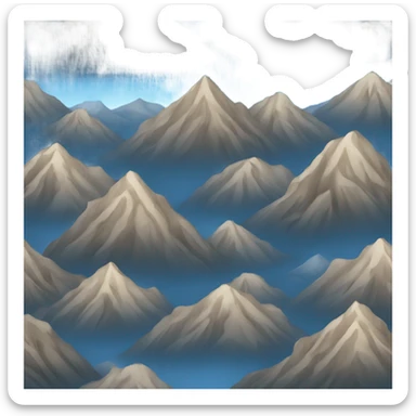 Create a blue montain sticker