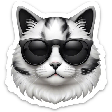 Cat with sunglasses sticker