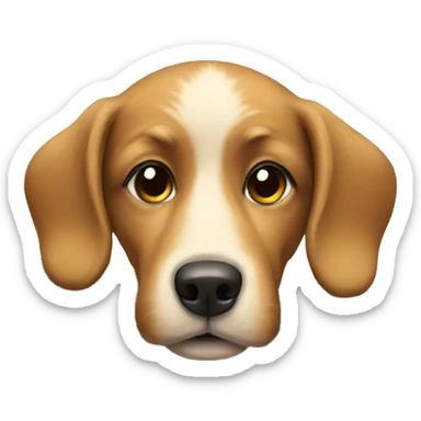 Christmas dog with a christmas hay sticker