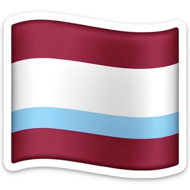 Austria flag with dark burgandy and light blue colour instead  sticker