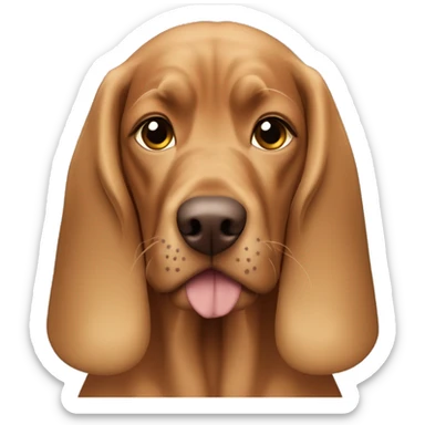 Hungarian vizla with blonde hair blue eyes girl sticker