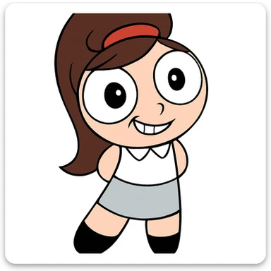 Keep the picture quality and style exactly the same. Change only the eyes and mouth to give an odd, unusual expression such as a lopsided grin, wide uneven eyes, or an awkward surprised look. No other changes. sticker