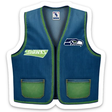 Seattle Seahawks Blue and Green Karate Vest sticker