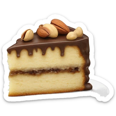 one slice of nut cake sticker