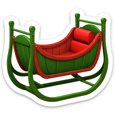 Cradles green and red color sticker