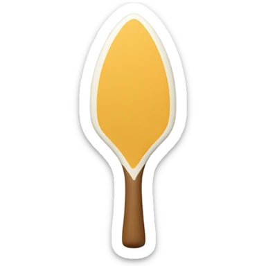 A very simple paddle icon with a small wave motif sticker