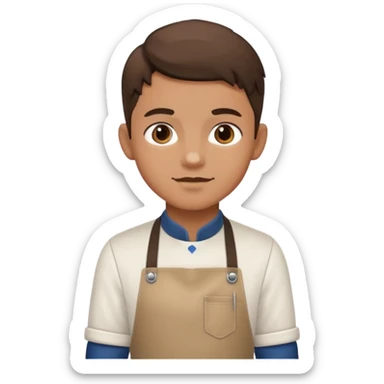 barista boy with apron sticker