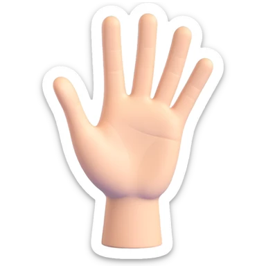 waving hand emoji, symbolizing saying hello sticker