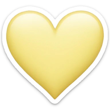 Pastel yellow heart sticker