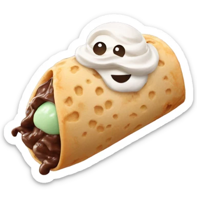 Ice cream burrito sticker