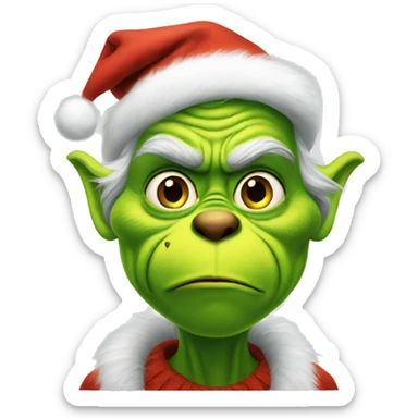 Grinch Christmas sticker