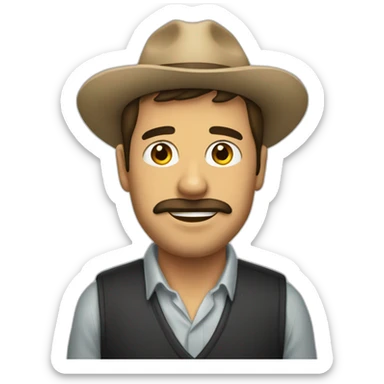 hombre con cara de pera sticker