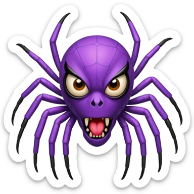 make me a purple web spider sticker
