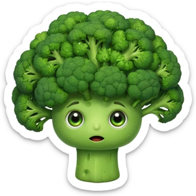 Broccoli with eyes sticker