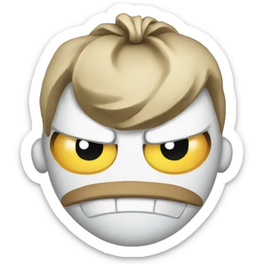 Angry white bag  sticker