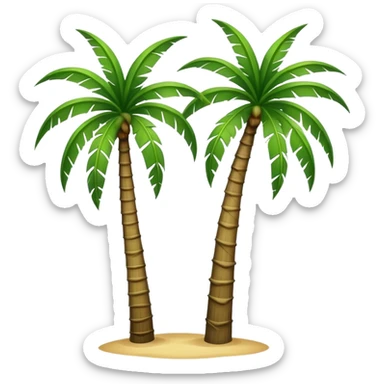 Saudi palm tree with two trunks sticker