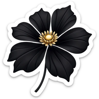 black flower sticker