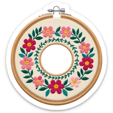 embroidery hoop sticker