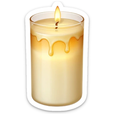 Soft vanilla long glass candle sticker