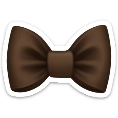 Espresso brown bow collar sticker