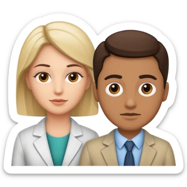 Psychologist and client sticker