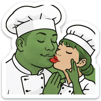 Chef’s kiss with hand sticker