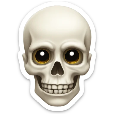 skul with earing sticker