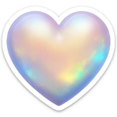 opal heart sticker