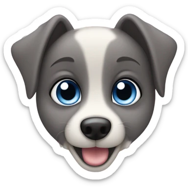"Design a cute blue puppy face emoji with pointy ears, big eyes, a friendly smile, and dark eye spots. Keep it simple, colorful, and cheerful to capture Bluey's fun and charm!"






 sticker
