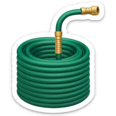 water hose dark green  sticker