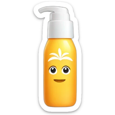 Sunscreen bottle sticker
