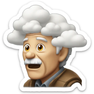 old man yells at cloud sticker