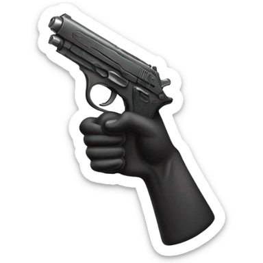 Somebody holding a gun ￼ sticker