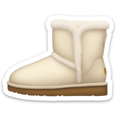 Cream uggs sticker