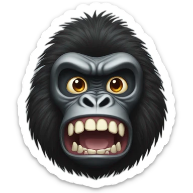 Monster monkey attack gorilla sticker