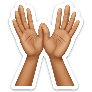 Hands praising GOD sticker