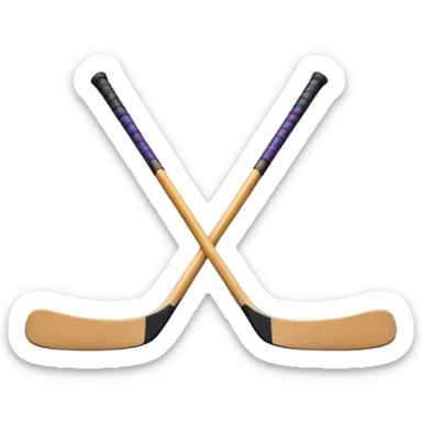 Minnesota state with hockey sticks sticker